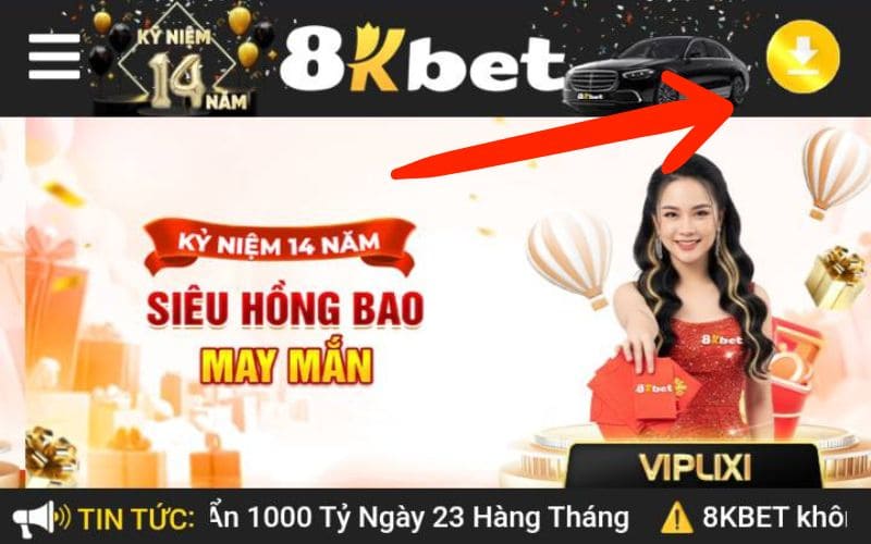 Nhấn vào nút Tải APP Nhấn vào nút Tải APP