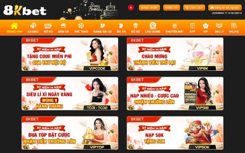 8KBET xây dựng nhiều chương trình khuyến mãi hấp dẫn 8KBET xây dựng nhiều chương trình khuyến mãi hấp dẫn